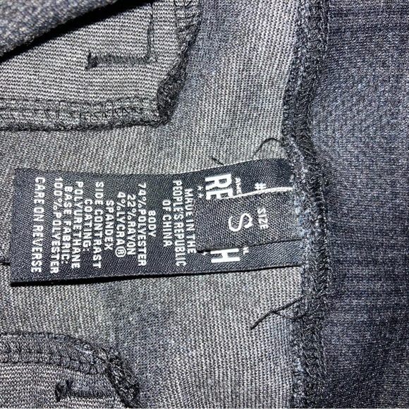 Rewash High Rise Black Plaid w/Faux Leather Side Stripes Leggings - Picture 8 of 9